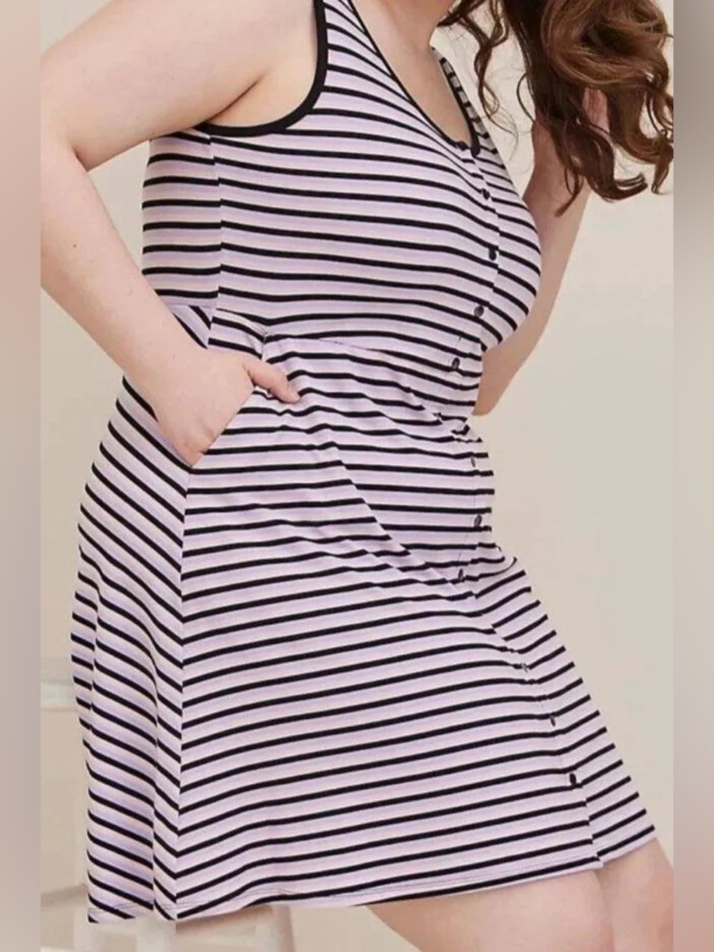 Torrid Striped Button Front Tank Dress – Size 3X